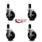Service Caster 5'' Soft Rubber Swivel 1-5/8'' Expanding Stem Caster Set with Brake, 4PK SCC-EX20S514-SRS-TLB-158-4 - alternate 2